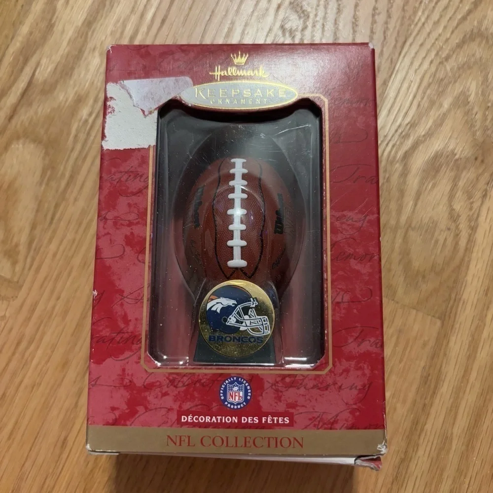 Hallmark Broncos Football Christmas Ornament NEW Denver Vintage